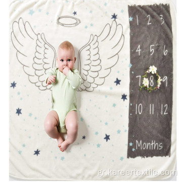Νεογέννητο μωρό στηρίγματα μνήμης μηνιαία κουβέρτα ορόσημο